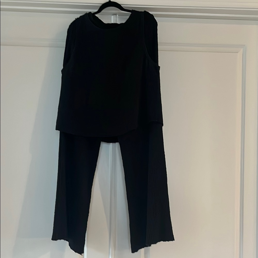 Elegant Black Women's Two piece pants suit